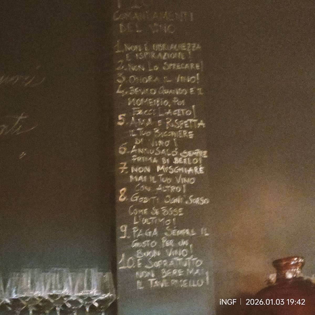 Menu di Vinotto 