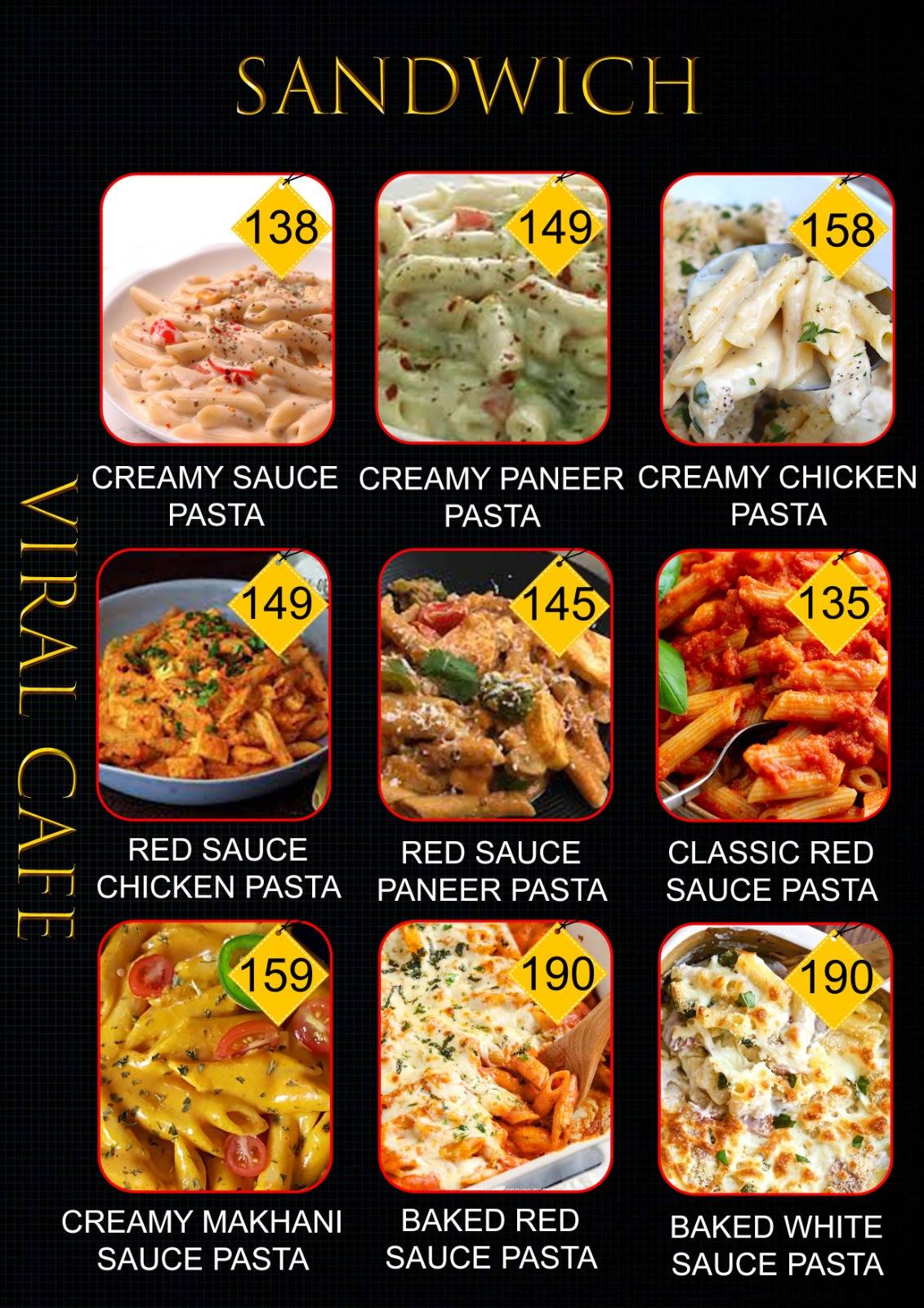 Viral Cafe menu