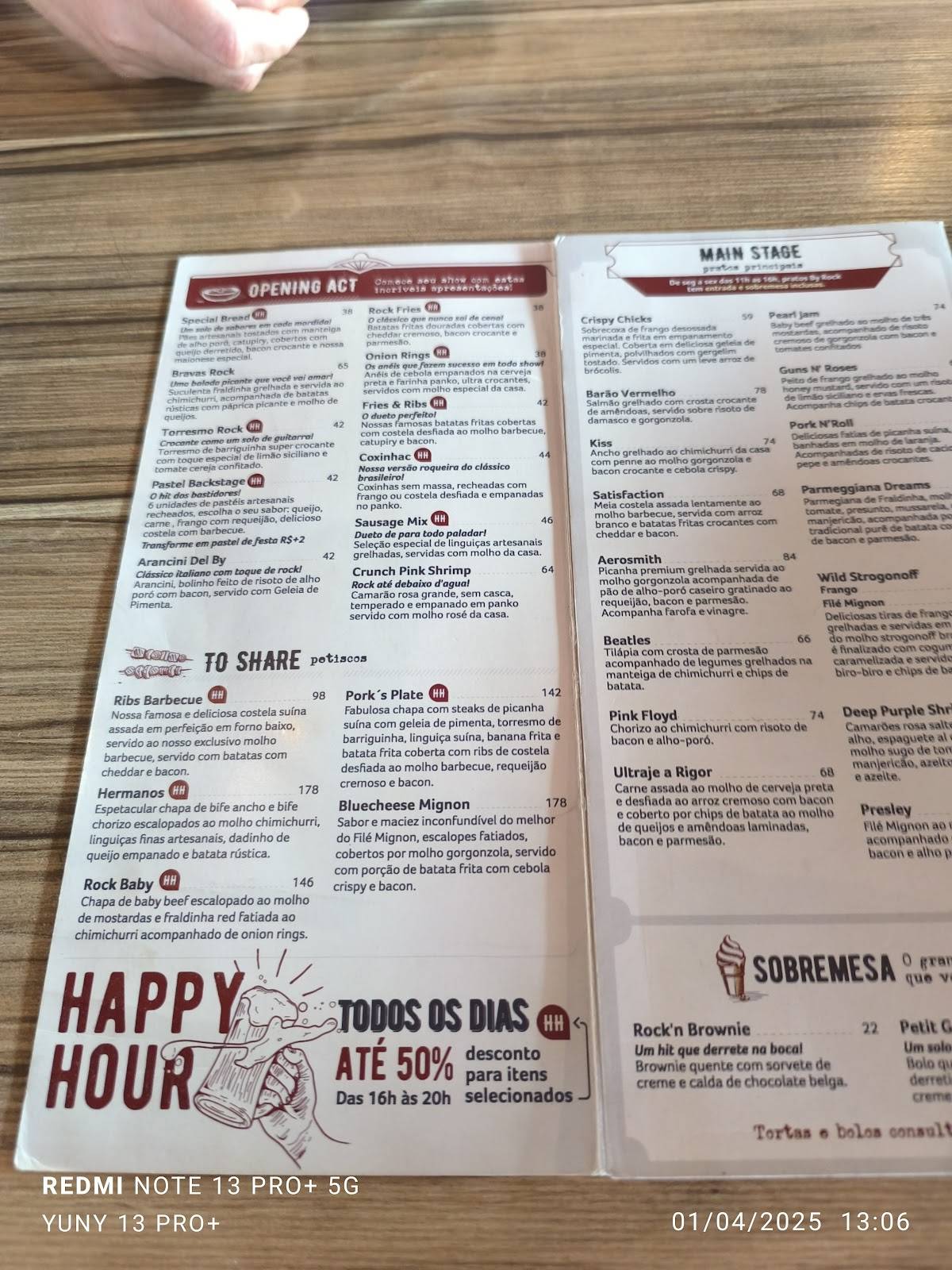 By Rock Steakhouse cardápio