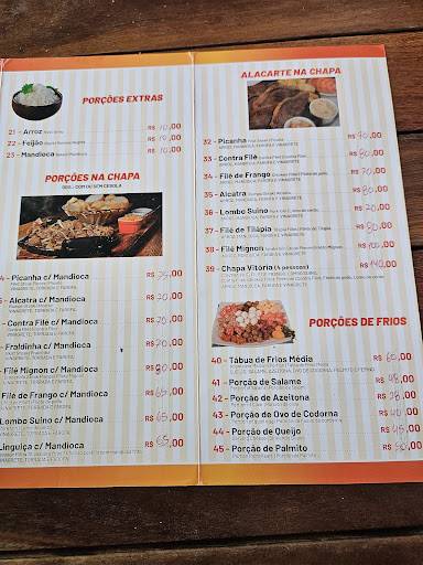 Vitória restaurante e petiscaria cardápio