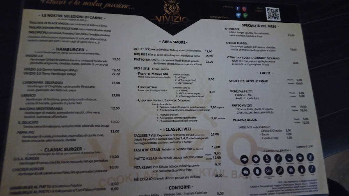 Menu di Vivizio di Domenico Giaimo 