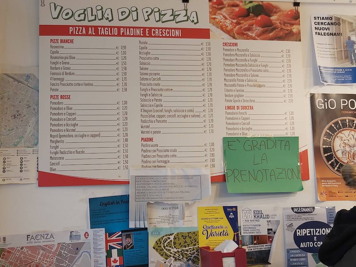Menu di Voglia Di Pizza 