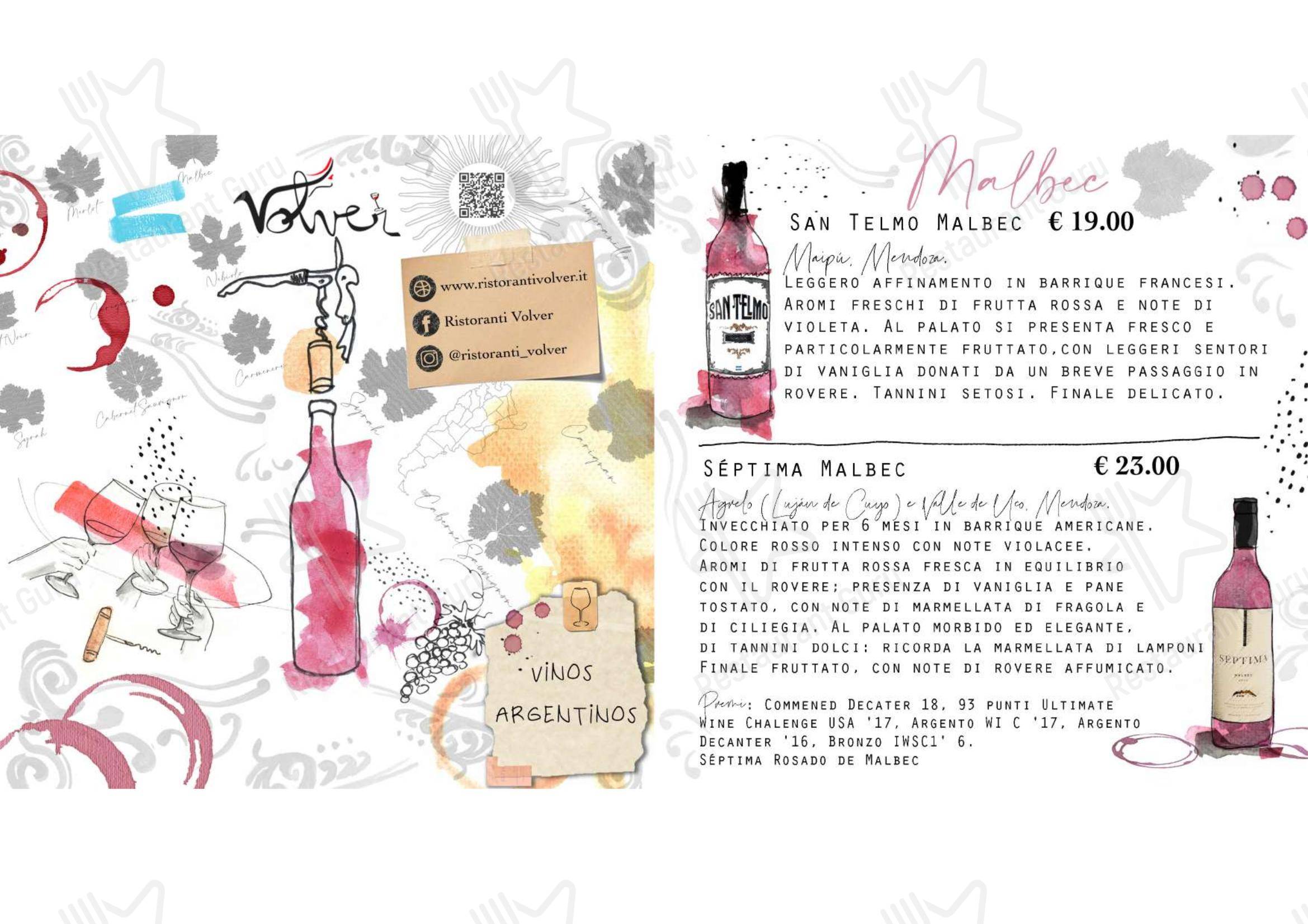 Menu di Volver - Menu bar