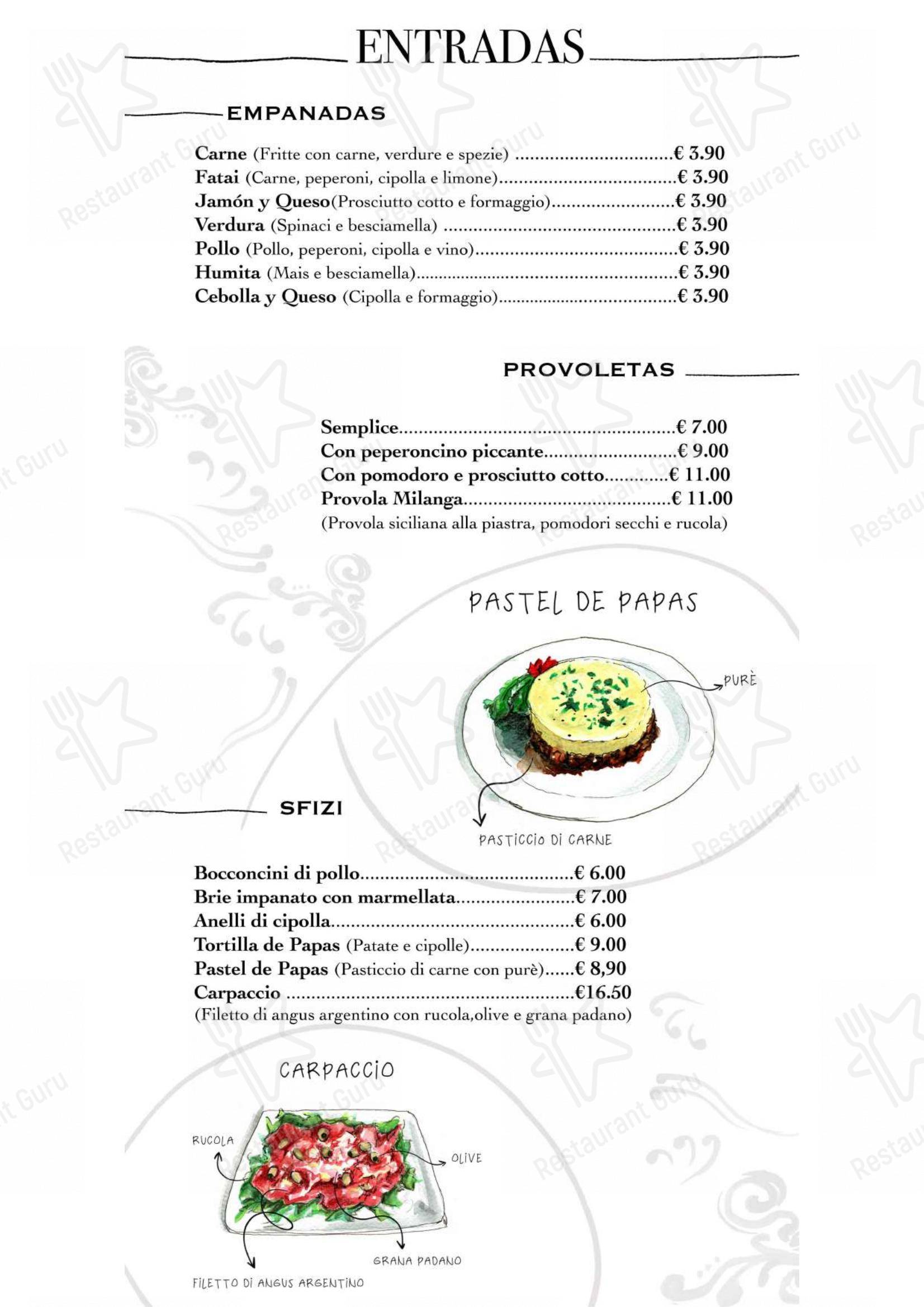Volver in Torino - Menu