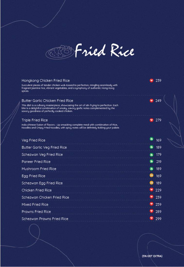 MAZALI RESTAURANT menu
