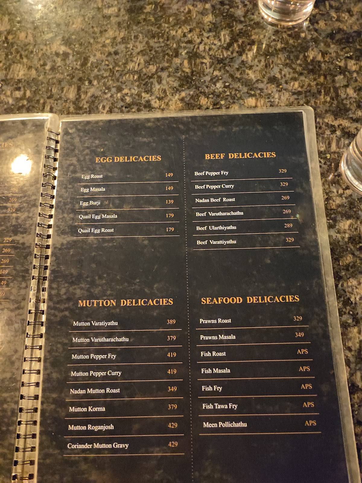 Menu at Vox Sky Lounge & Fine Dine, Palakkad