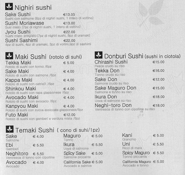 Menu di Wakaba 