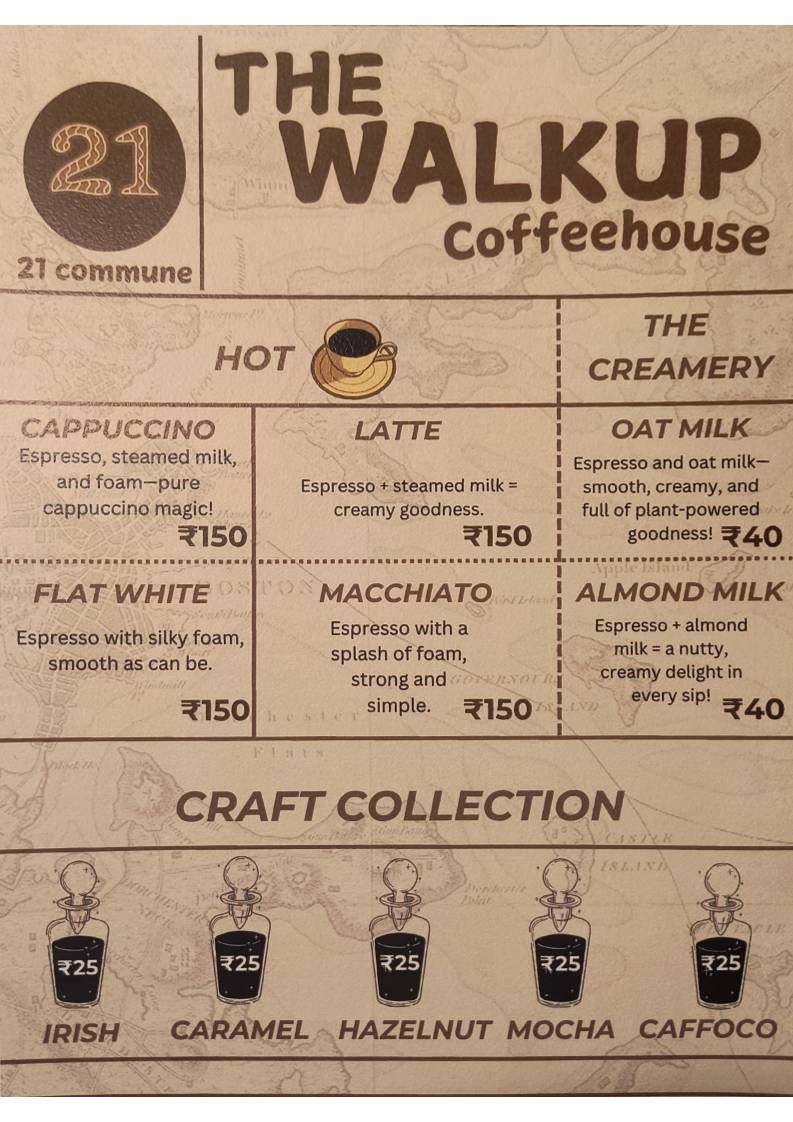 Walkupp CoffeeHouse menu