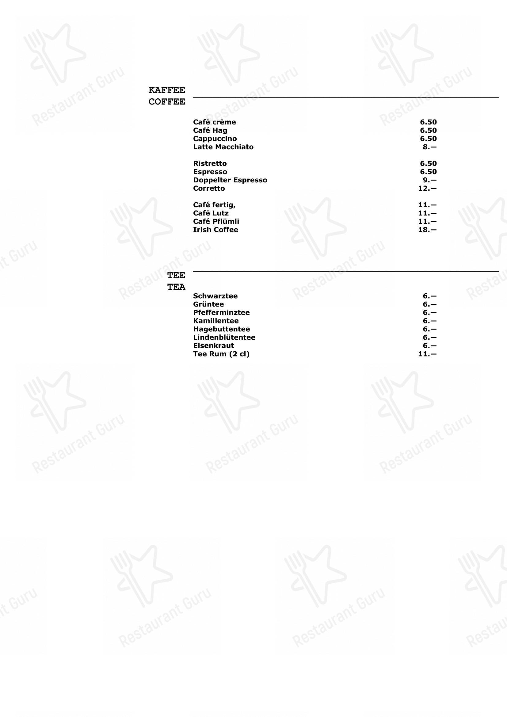 Menu di Walliser Kanne - Menu