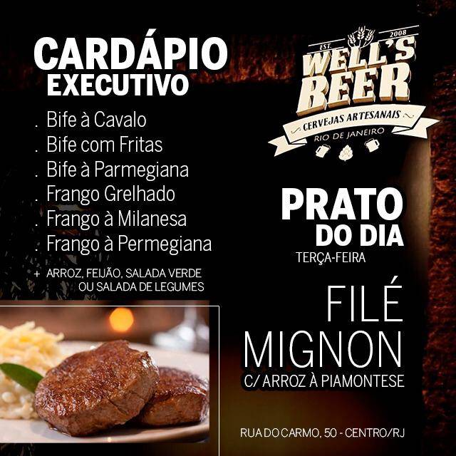 Well's Beer & BBQ cardápio