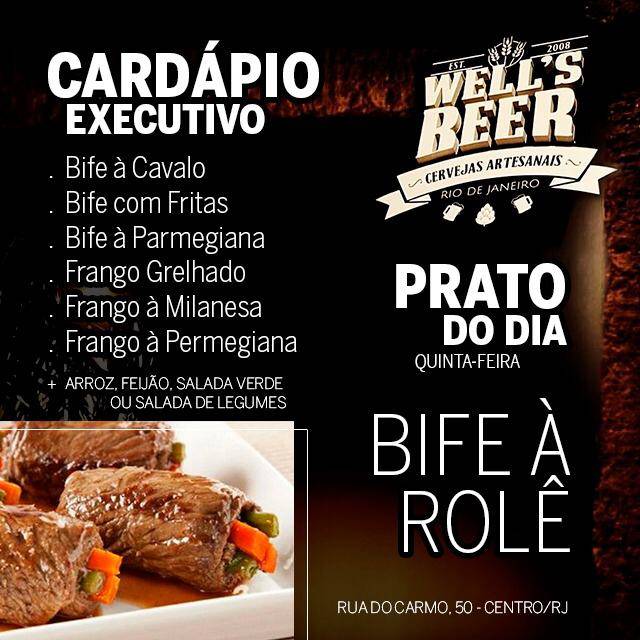Well's Beer & BBQ cardápio