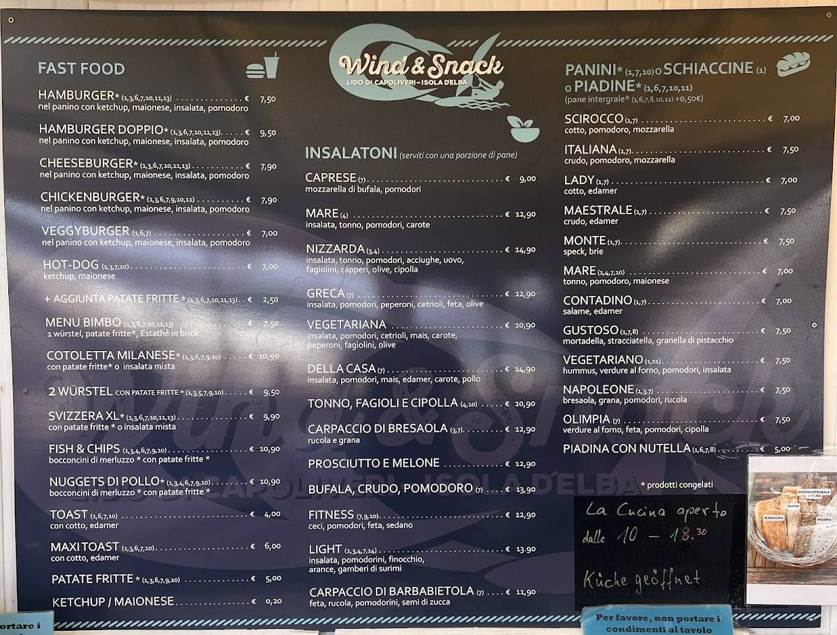 Menu di Wind & Snack 