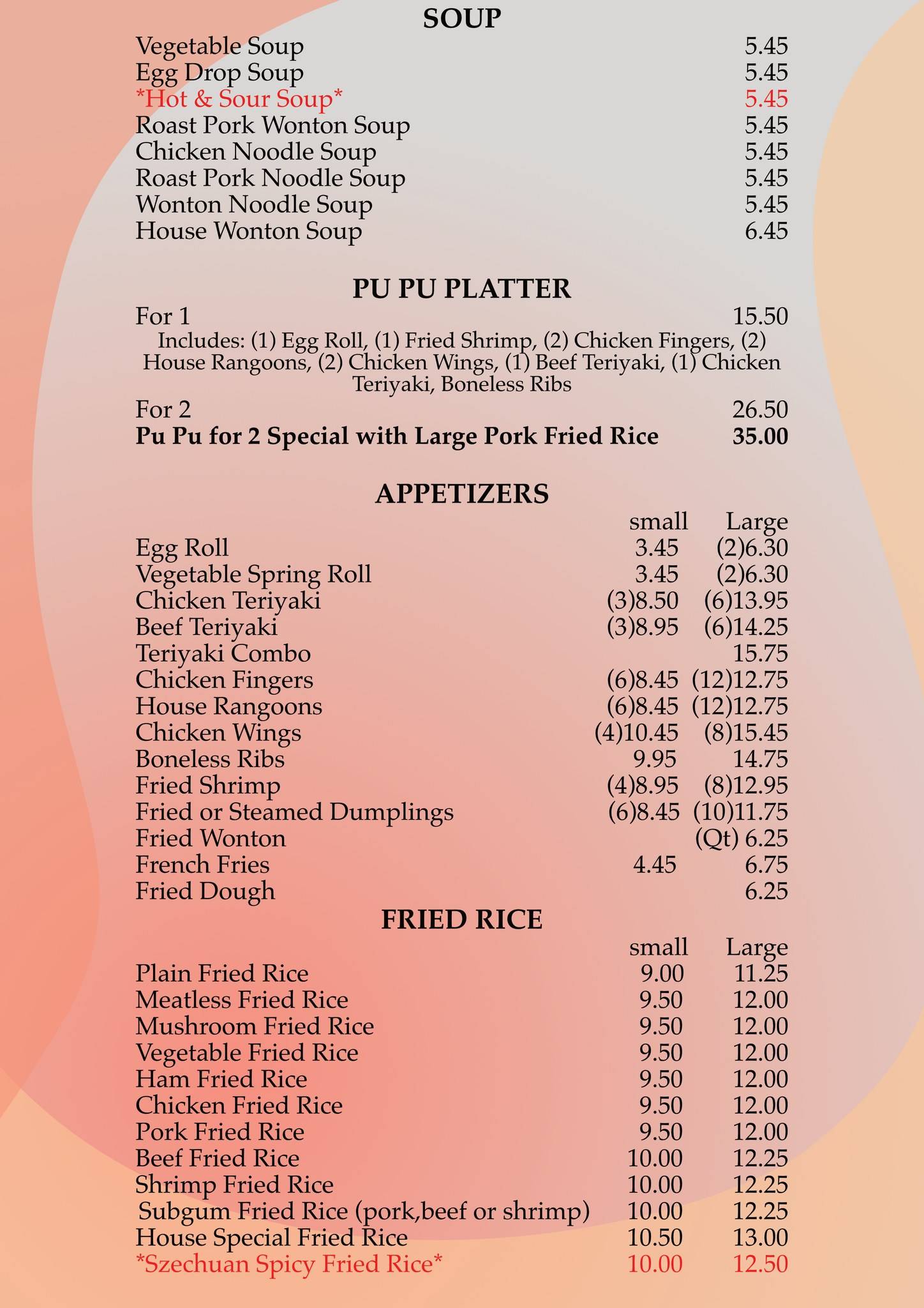 Menu at Fortune Cookie restaurant, Windham
