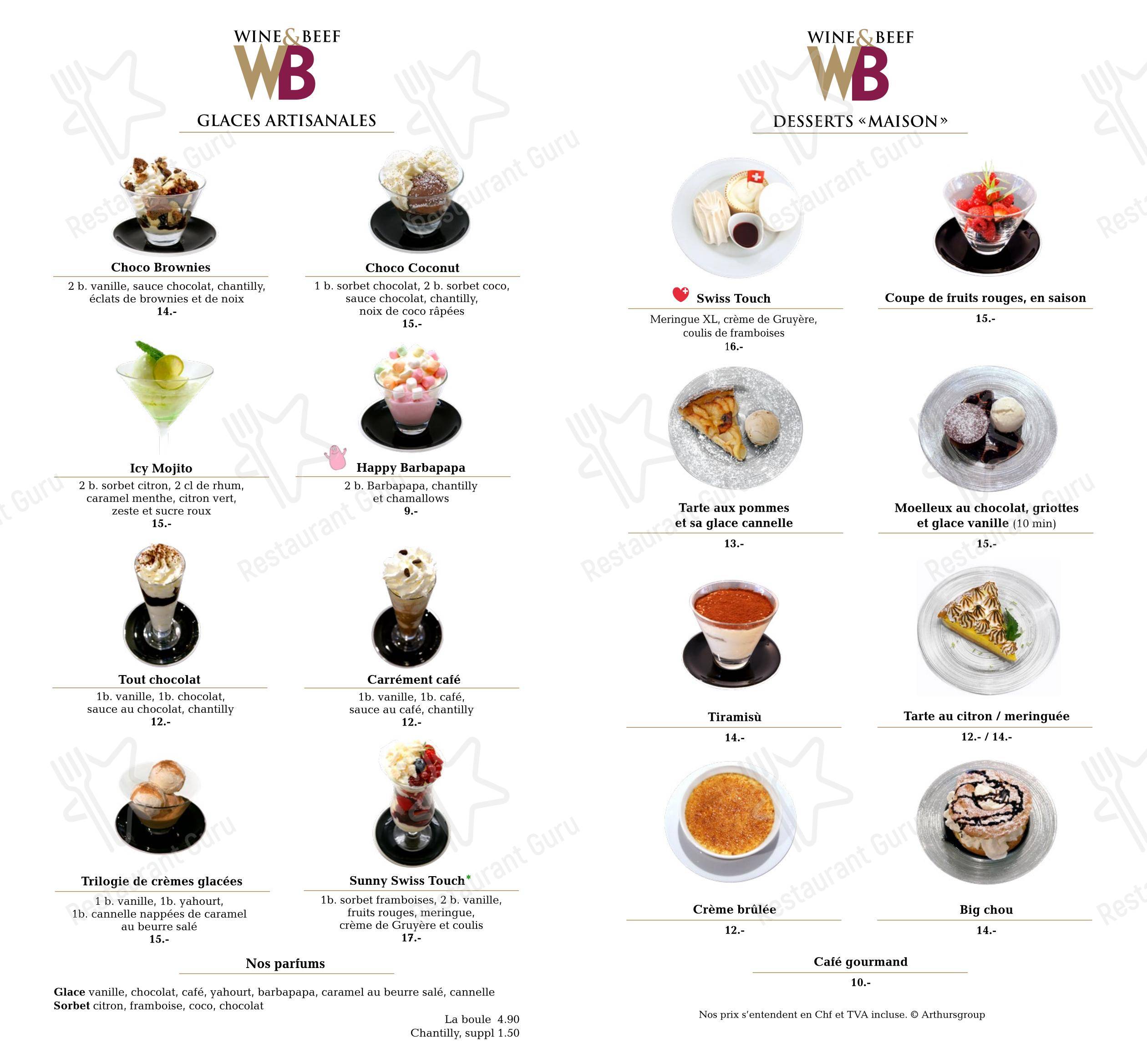 Menu di Wine & Beef Fusterie - 菜单