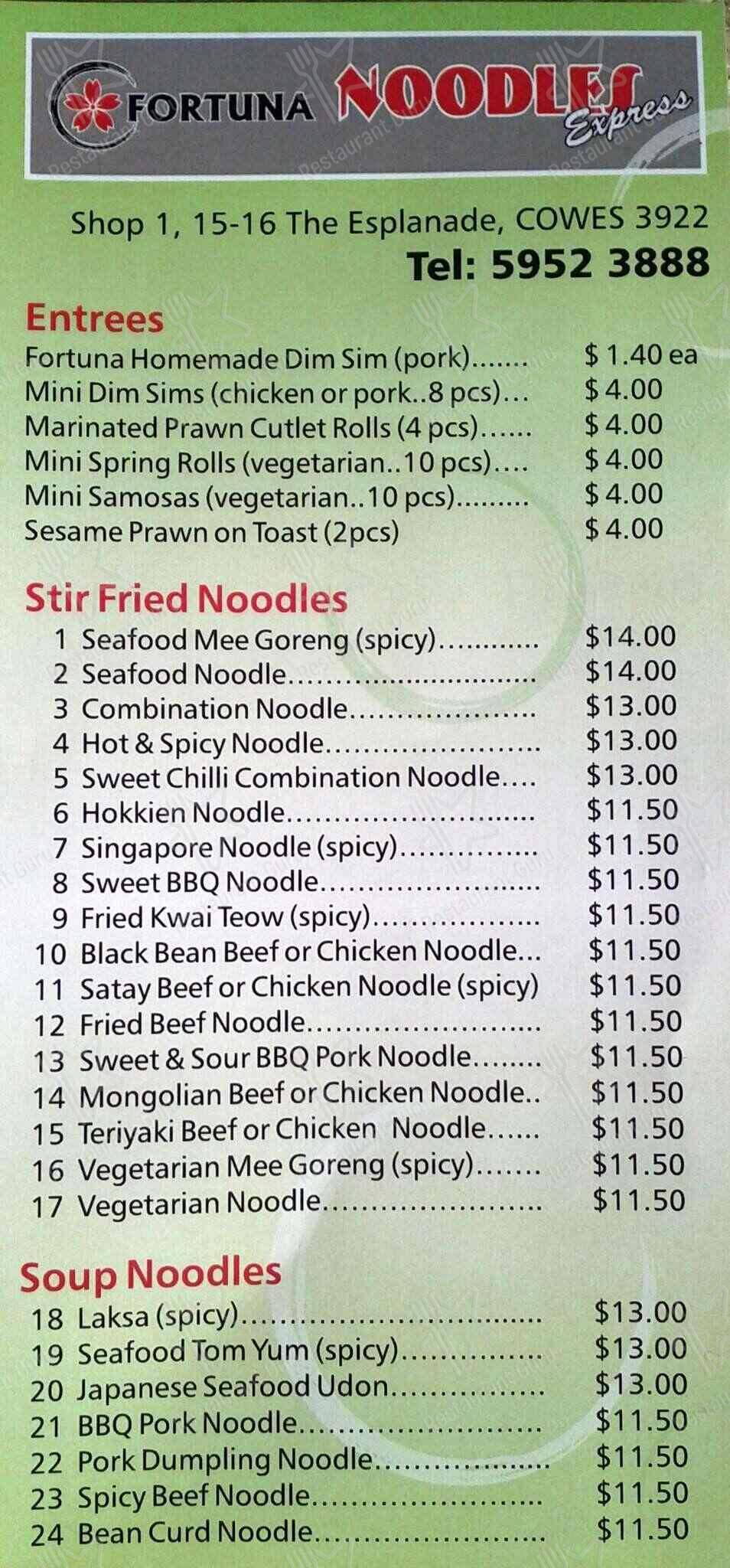 Menu at Wing Ho Chinese Restaurant, Cowes