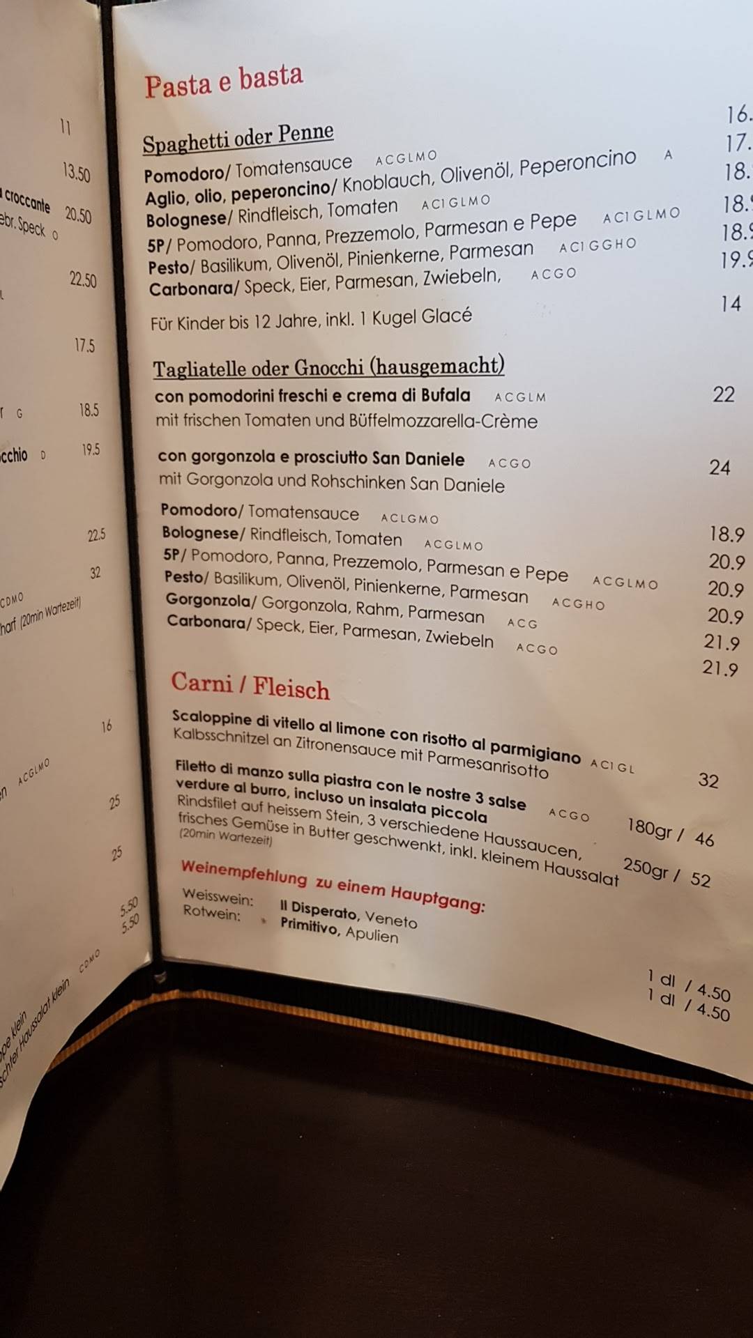 Menu di Manta Bar 