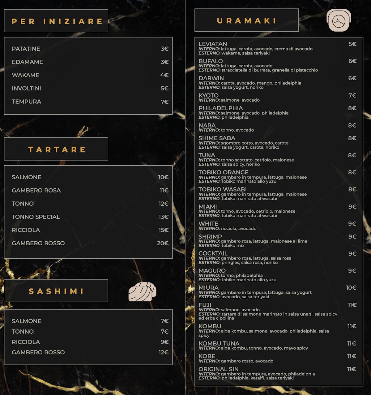 Menu di YOSHI SUSHI BAR 