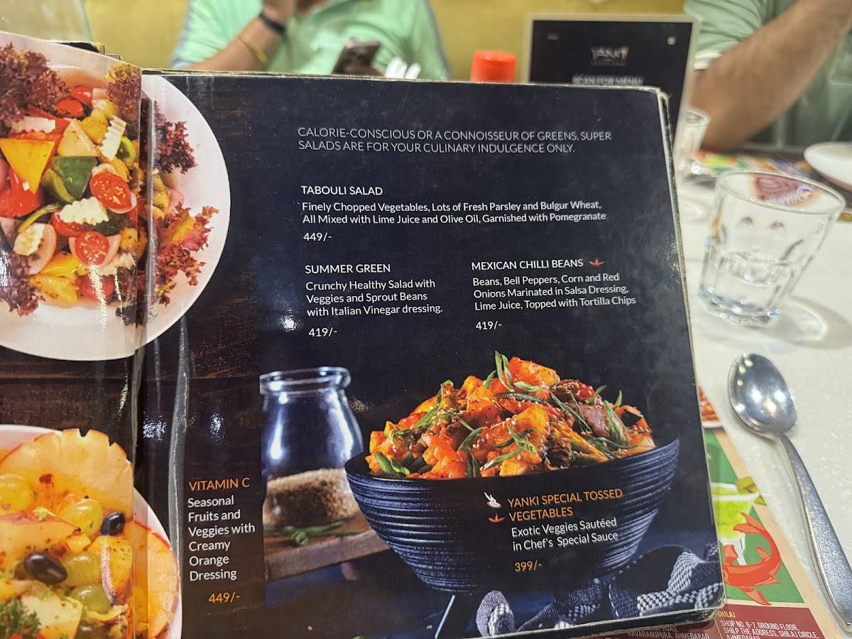 Yanki Sizzlerr menu