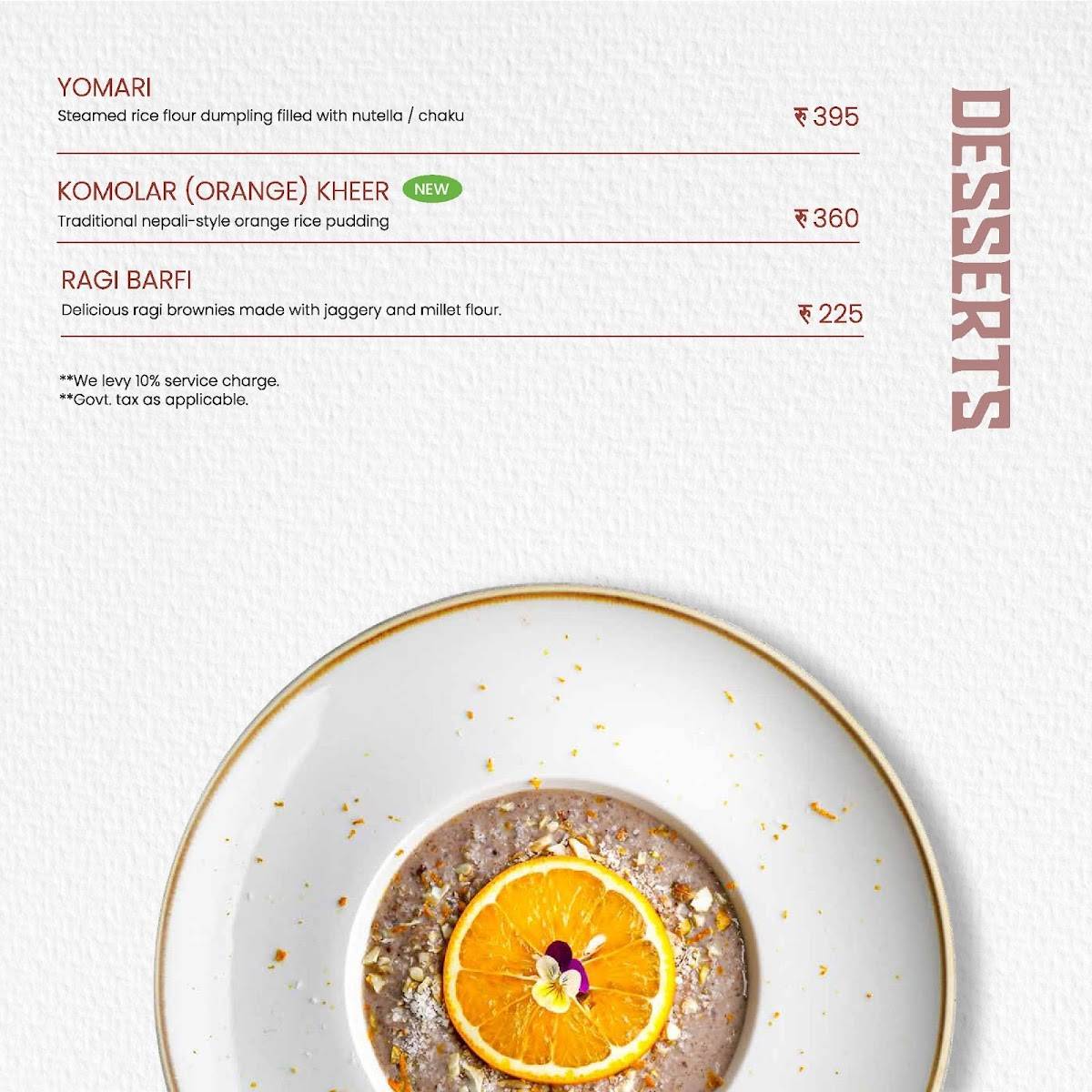 Yeti - The Himalayan Kitchen, Kalyani Nagar menu