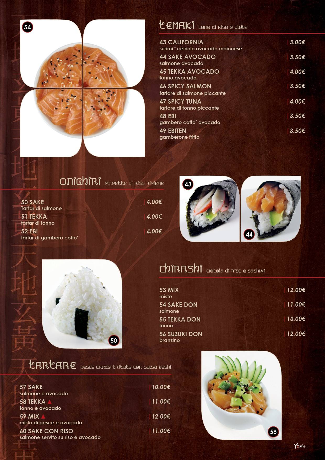 Menu di Yoshi 