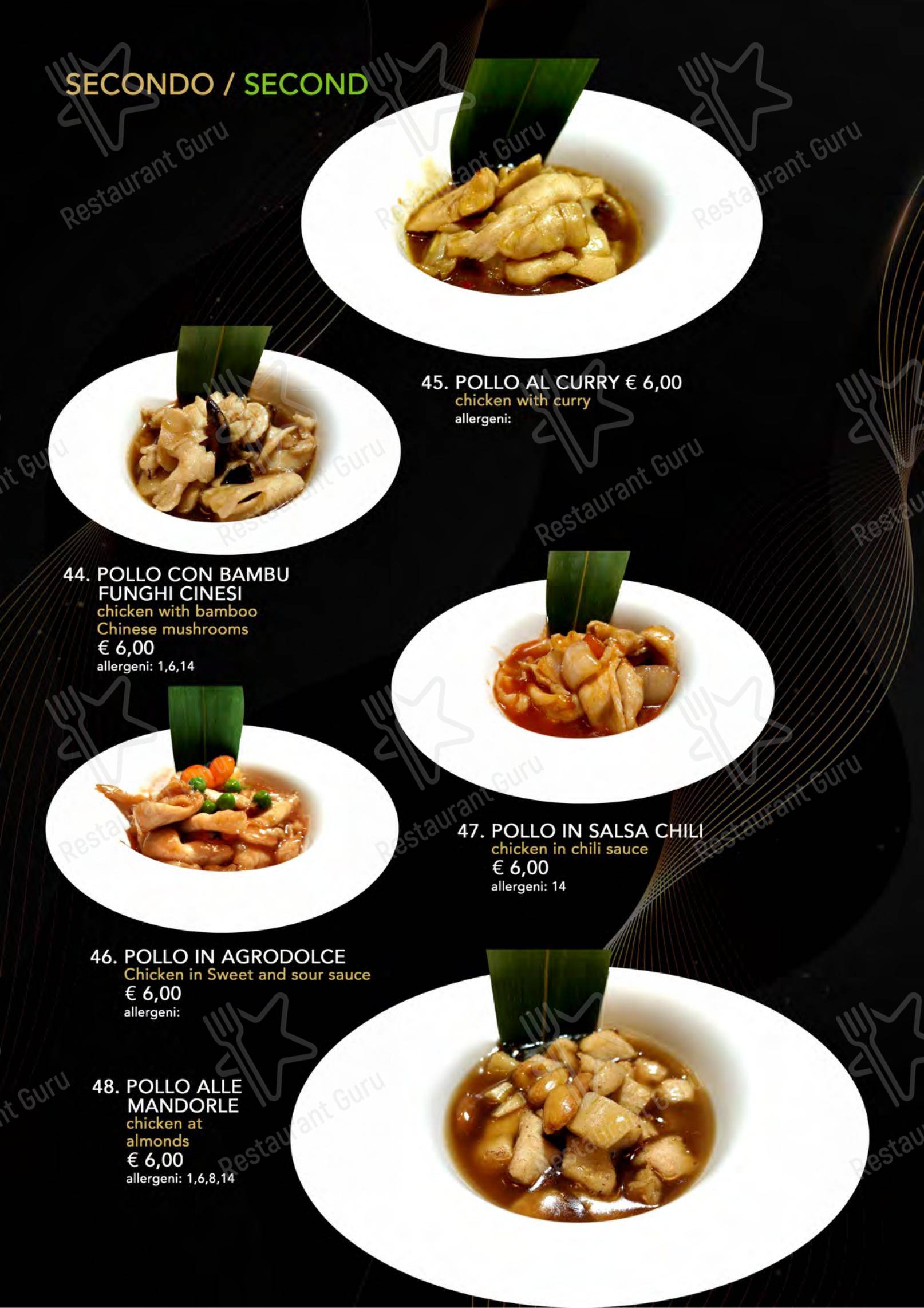 Yugo in Varazze - Menu