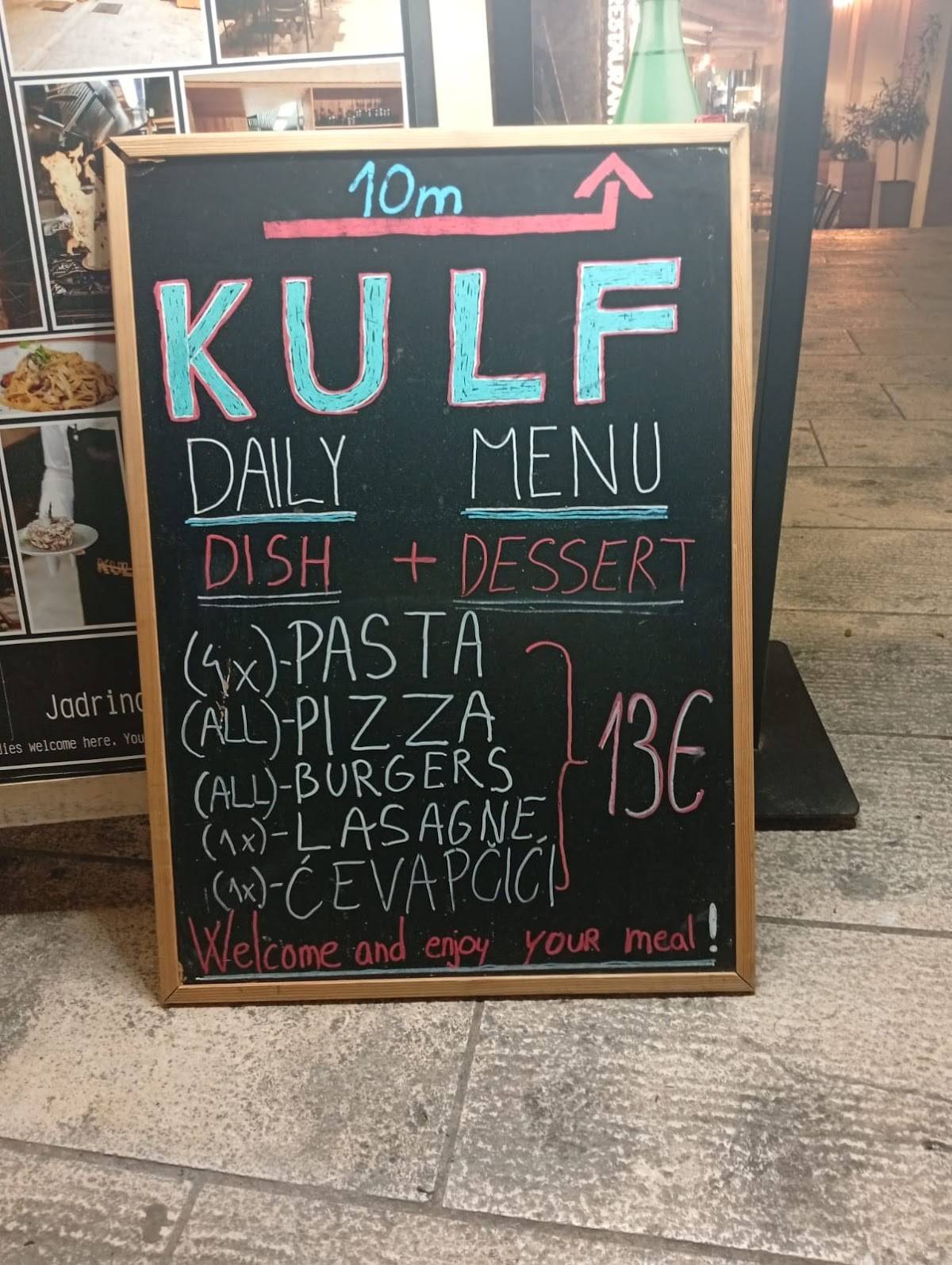 Menu di Restaurnt KULF 