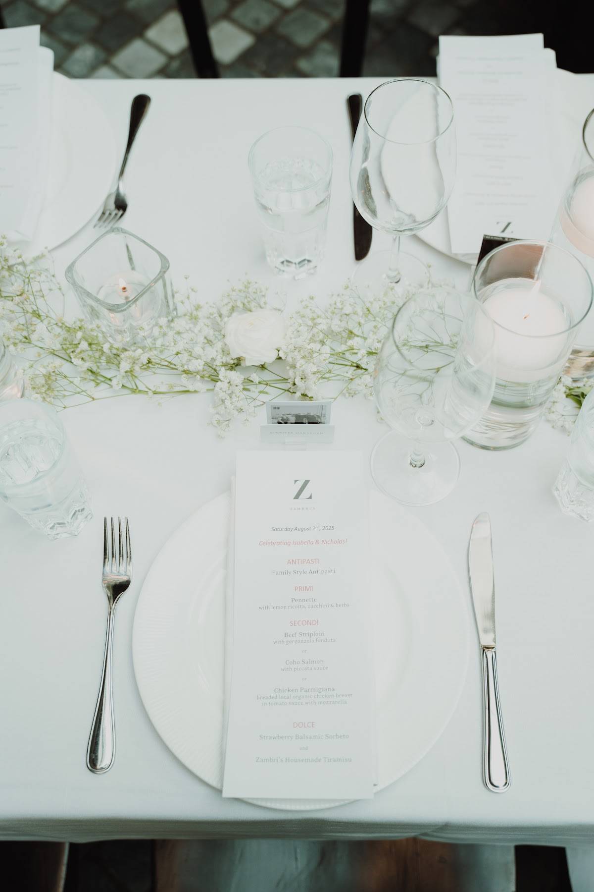 Menu de Zambri's