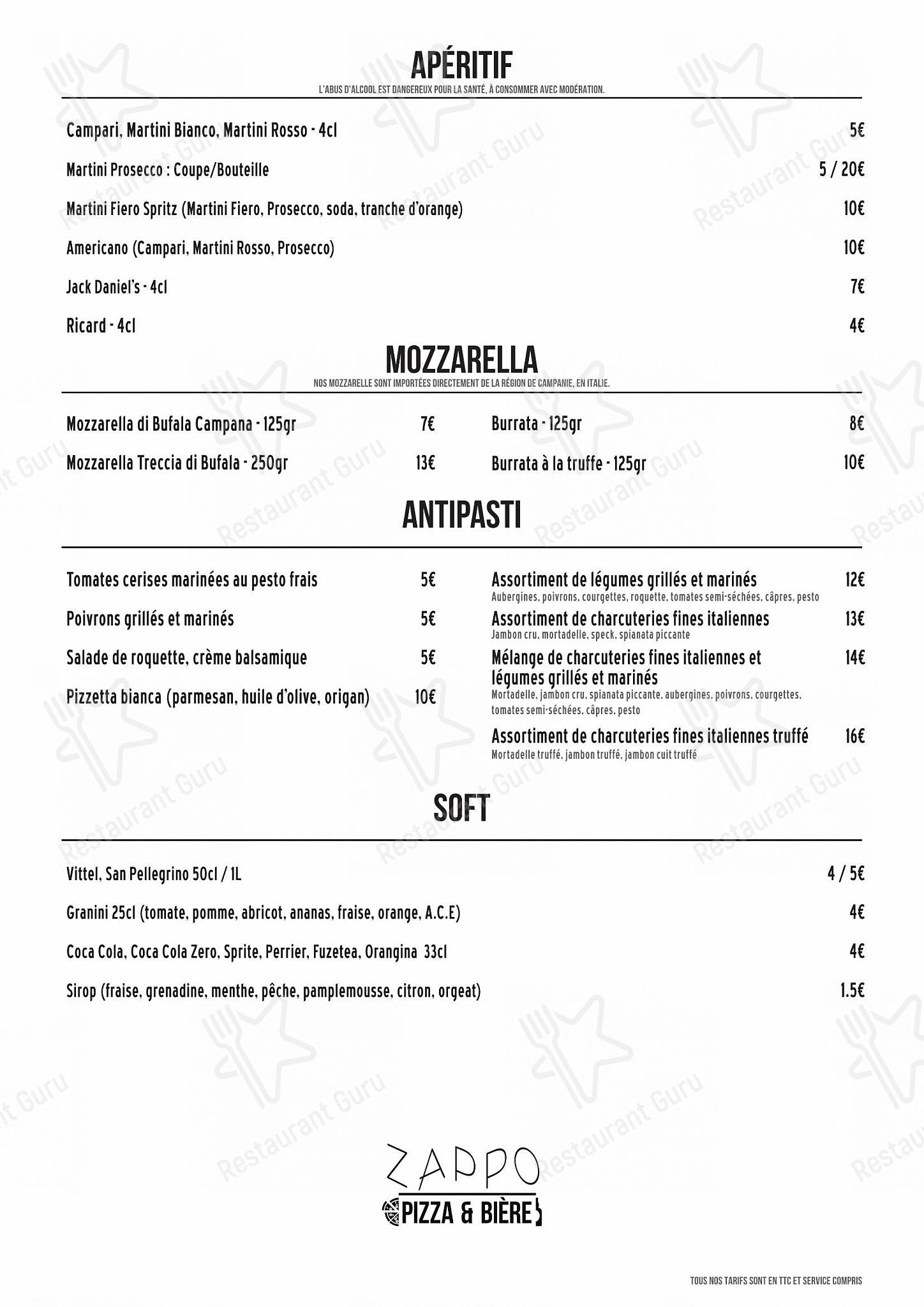 Zappo dans Lyon - Takeaway Menu
