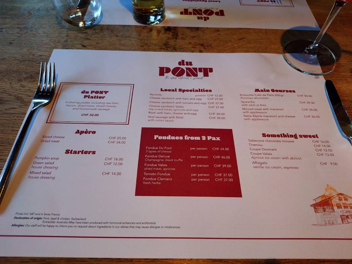Menu di Du Pont 