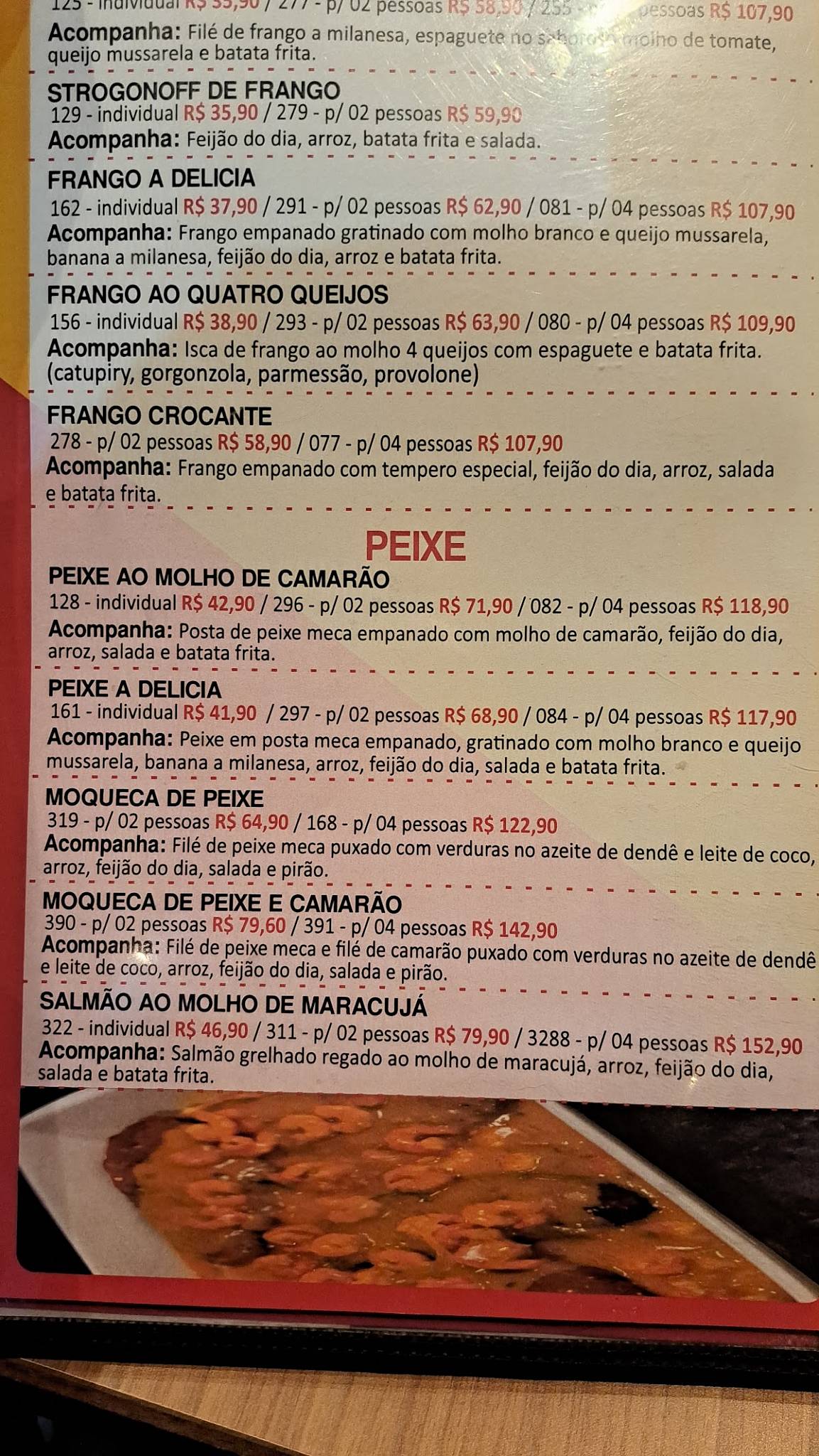 Zumbi Bar e Restaurante cardápio
