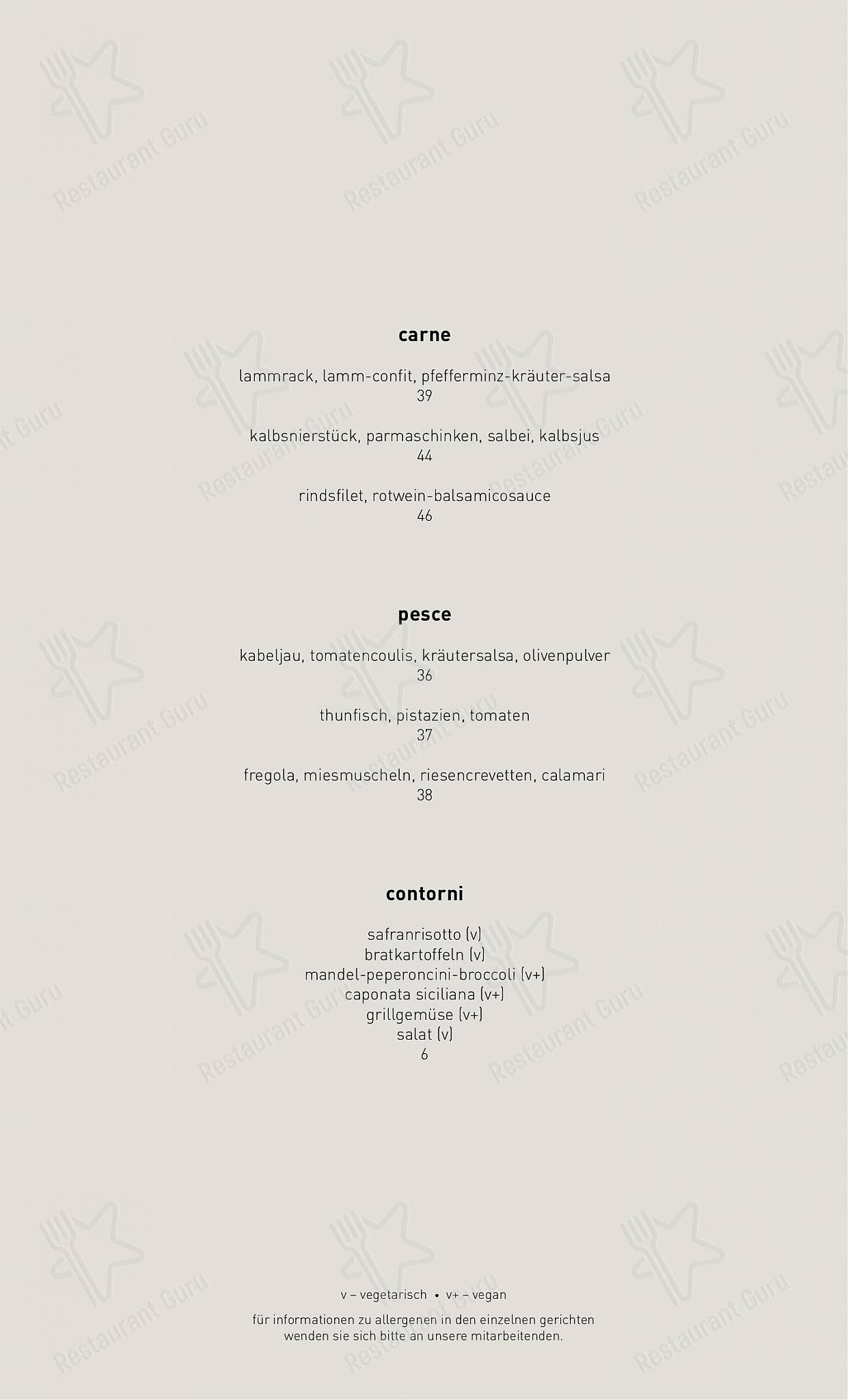Menu di Più Schiffbau - Lunch Menu