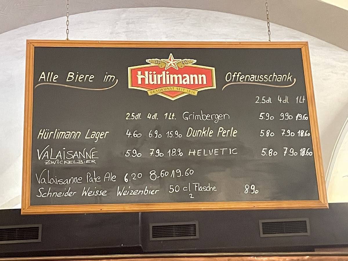 Menu di Restaurant Brasserie Johanniter 