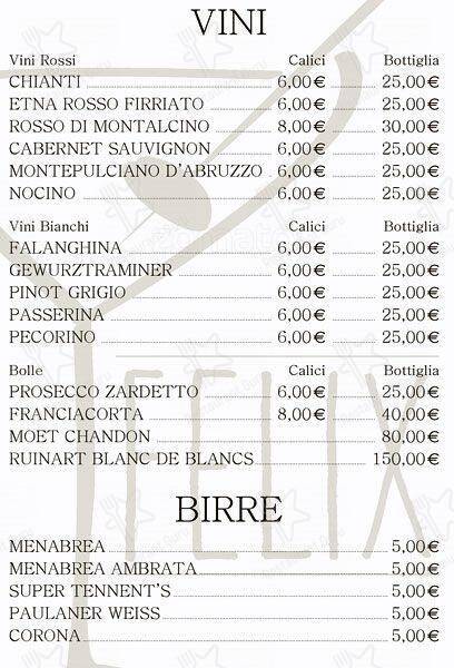 Menu de Felix Navigli