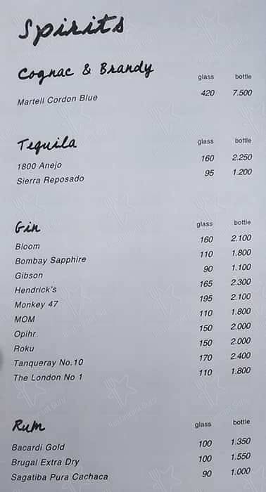 Greyhound Cafe Menteng menu