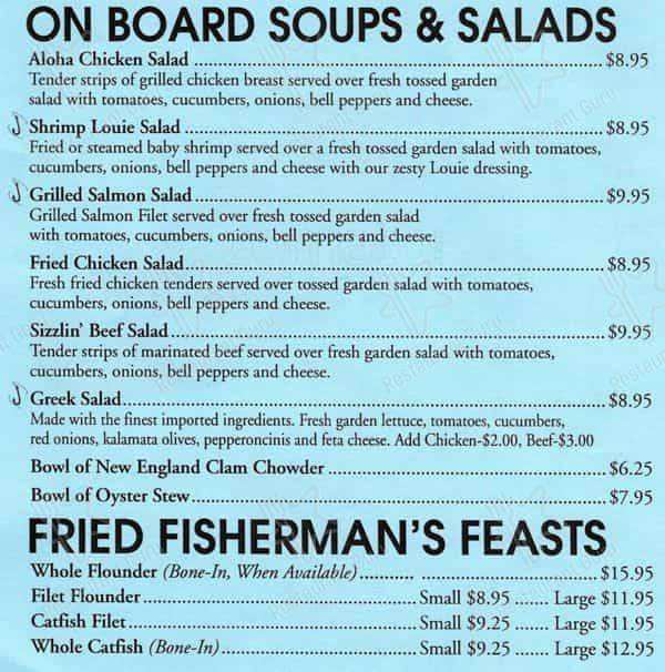 Menu at AmberJack Seafood & Steaks Restaurant, Gastonia