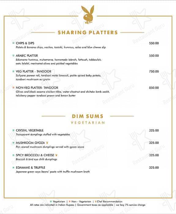 Roso menu