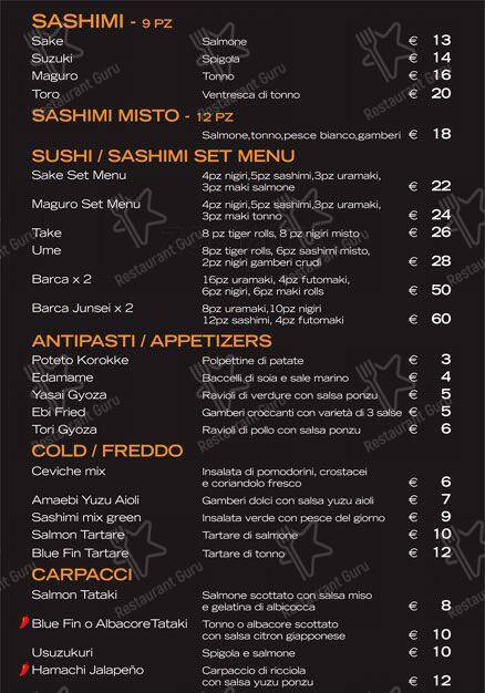 Menu di Juntei Kaiten 