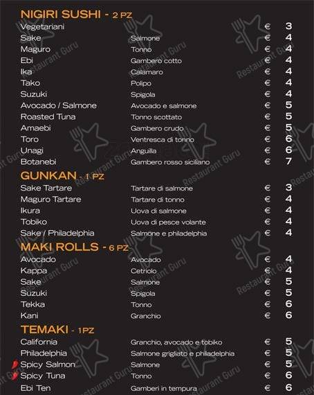 Menu di Juntei Kaiten 