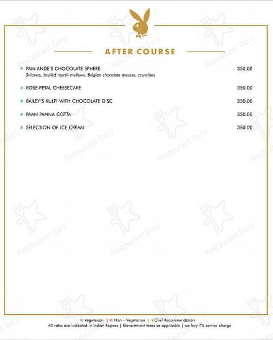 Roso menu
