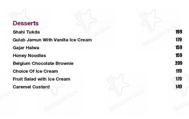 The Fort Bar & Kitchen menu