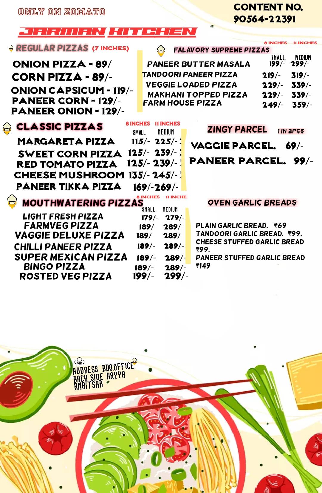 jarman kitchen menu