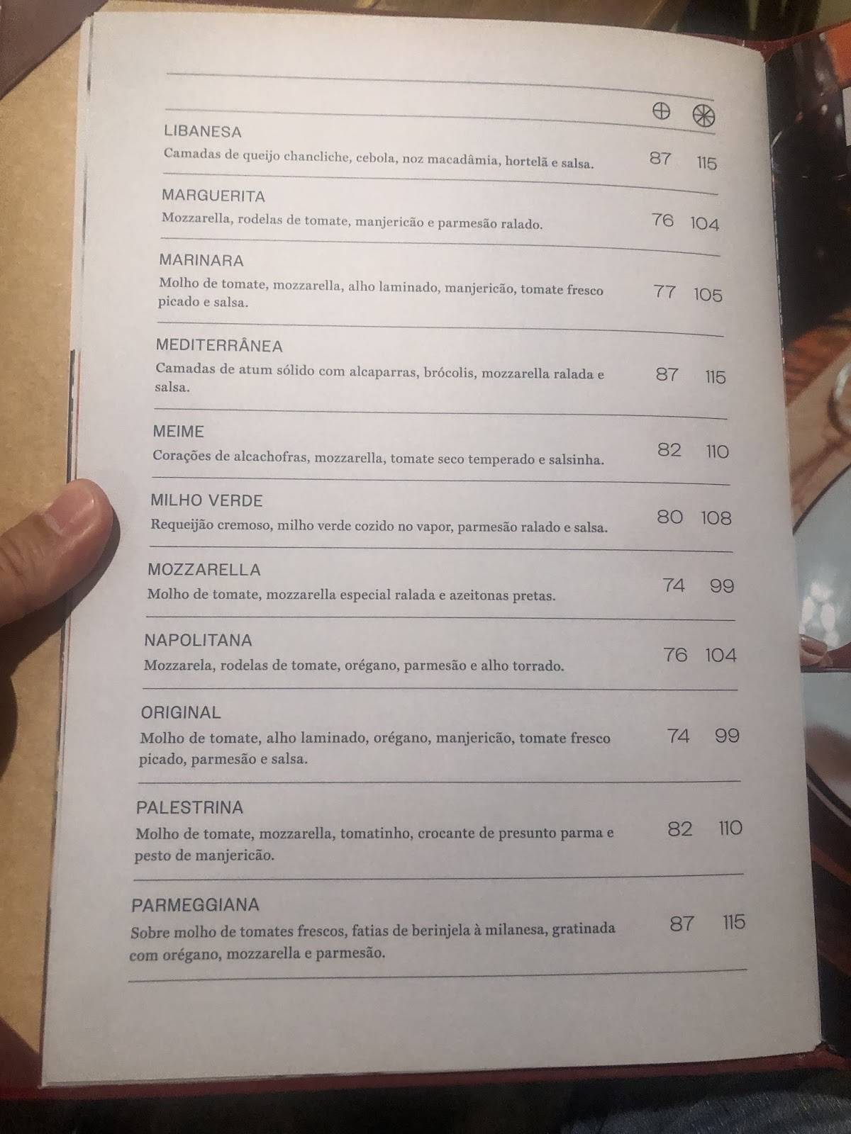 meime pizzaria cardápio