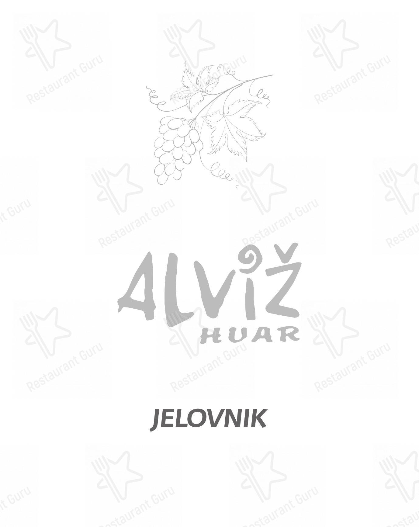 Menu per Alviž pizzeria