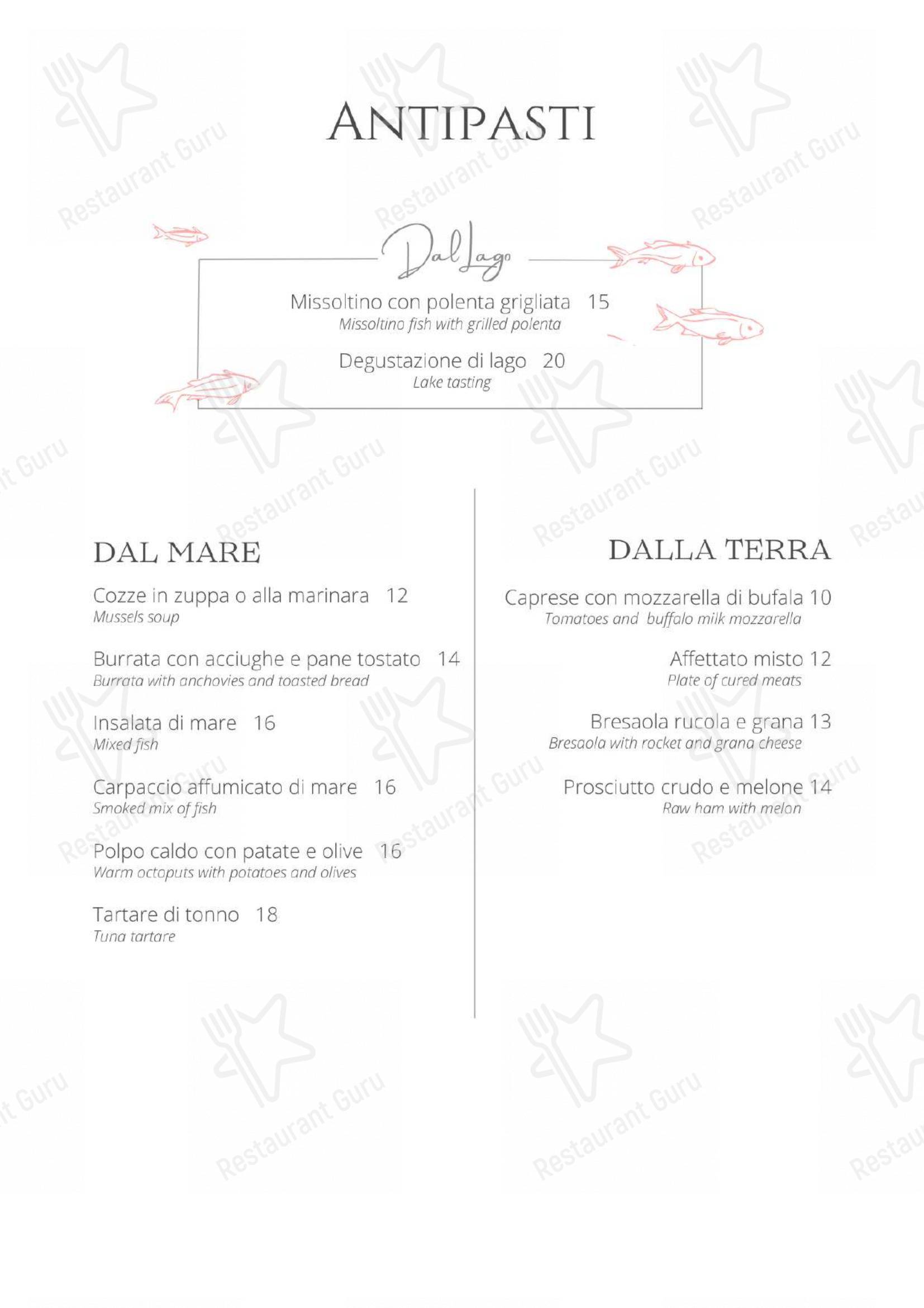 Menu per Ristorante Bar Lario in Como