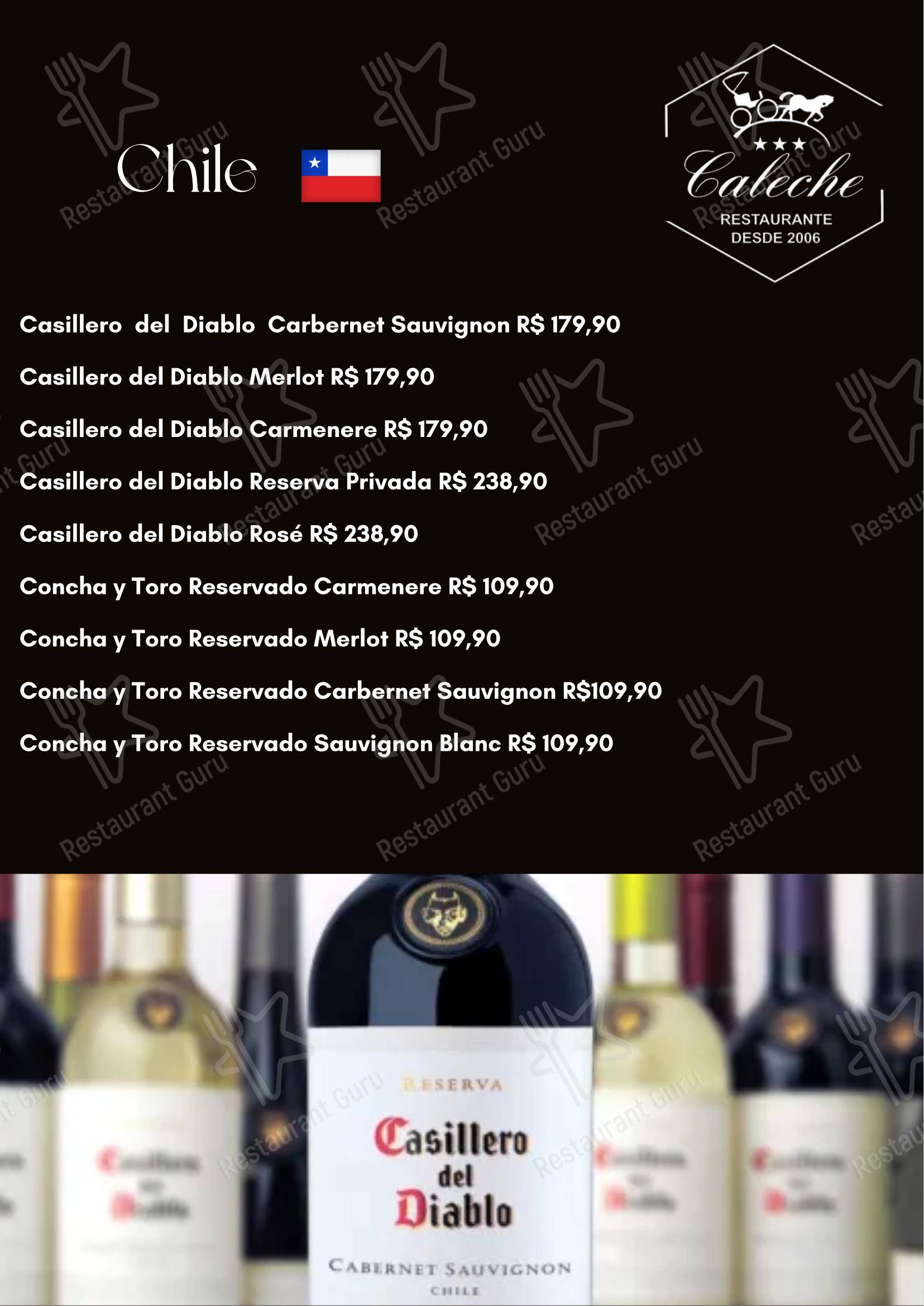 Menu bar para Caleche Restaurante restaurante