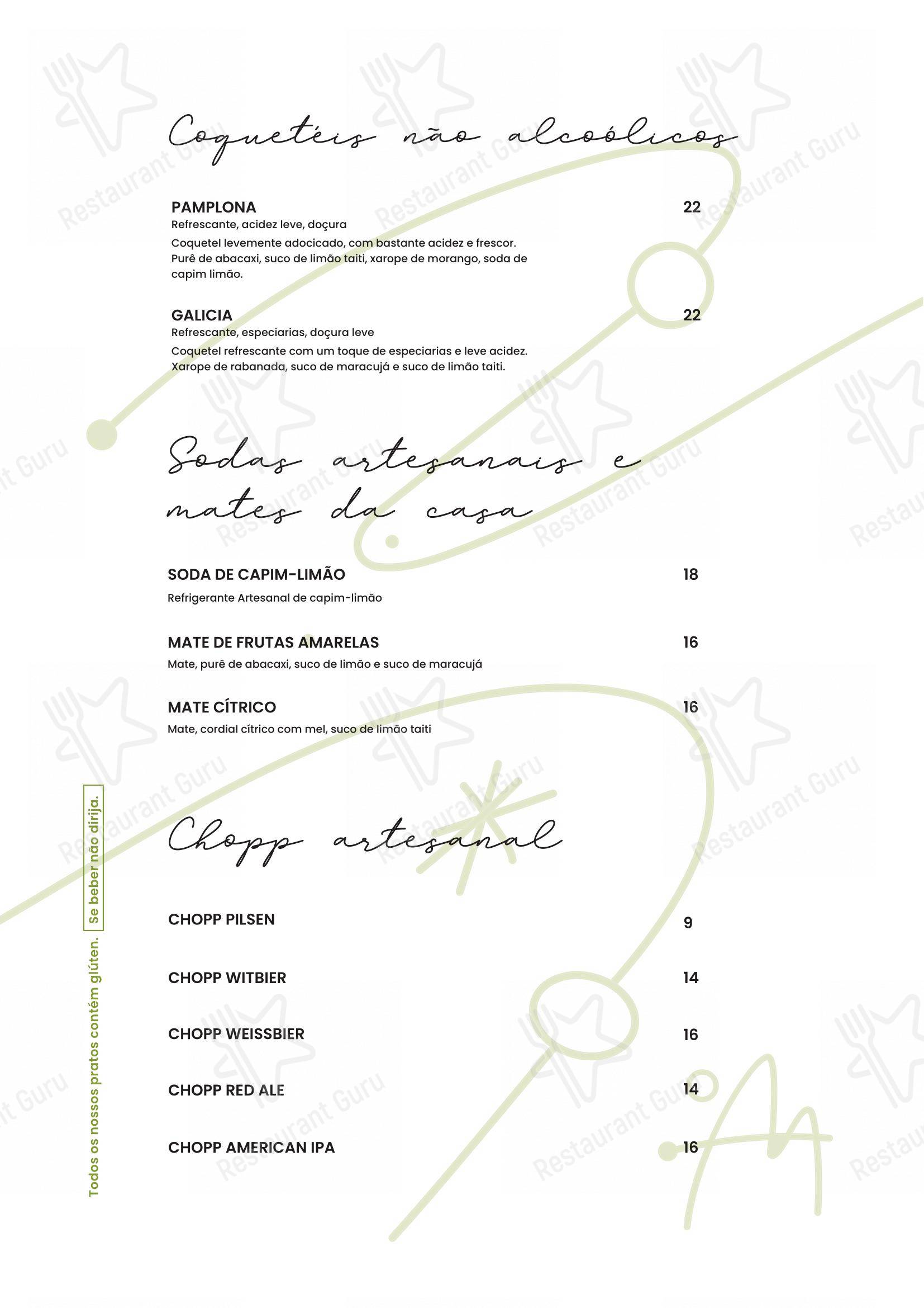 Casa Milà - Menu