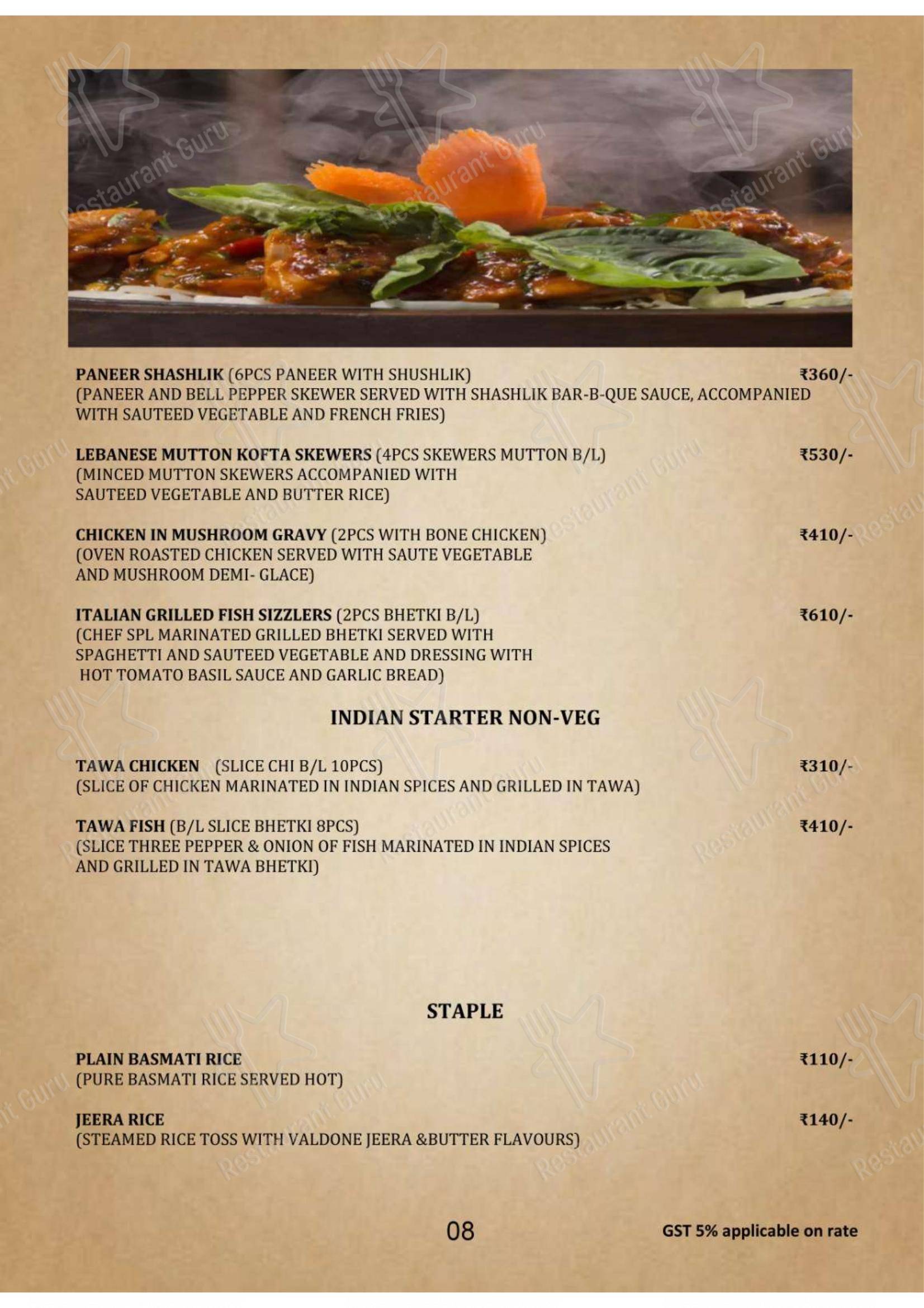 Menu for Club Central Hotel Hotel in Bolpur Wedding Banquet Hall in Bolpur Corporate Meets Multi Cuisine Restaurant in Bolpur in Bolpur