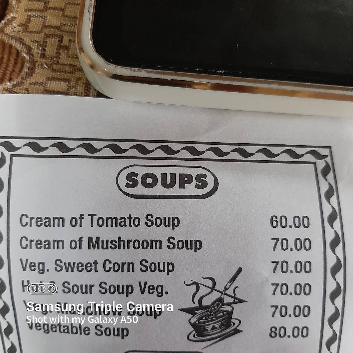 तायल रेस्टोरेंट menu