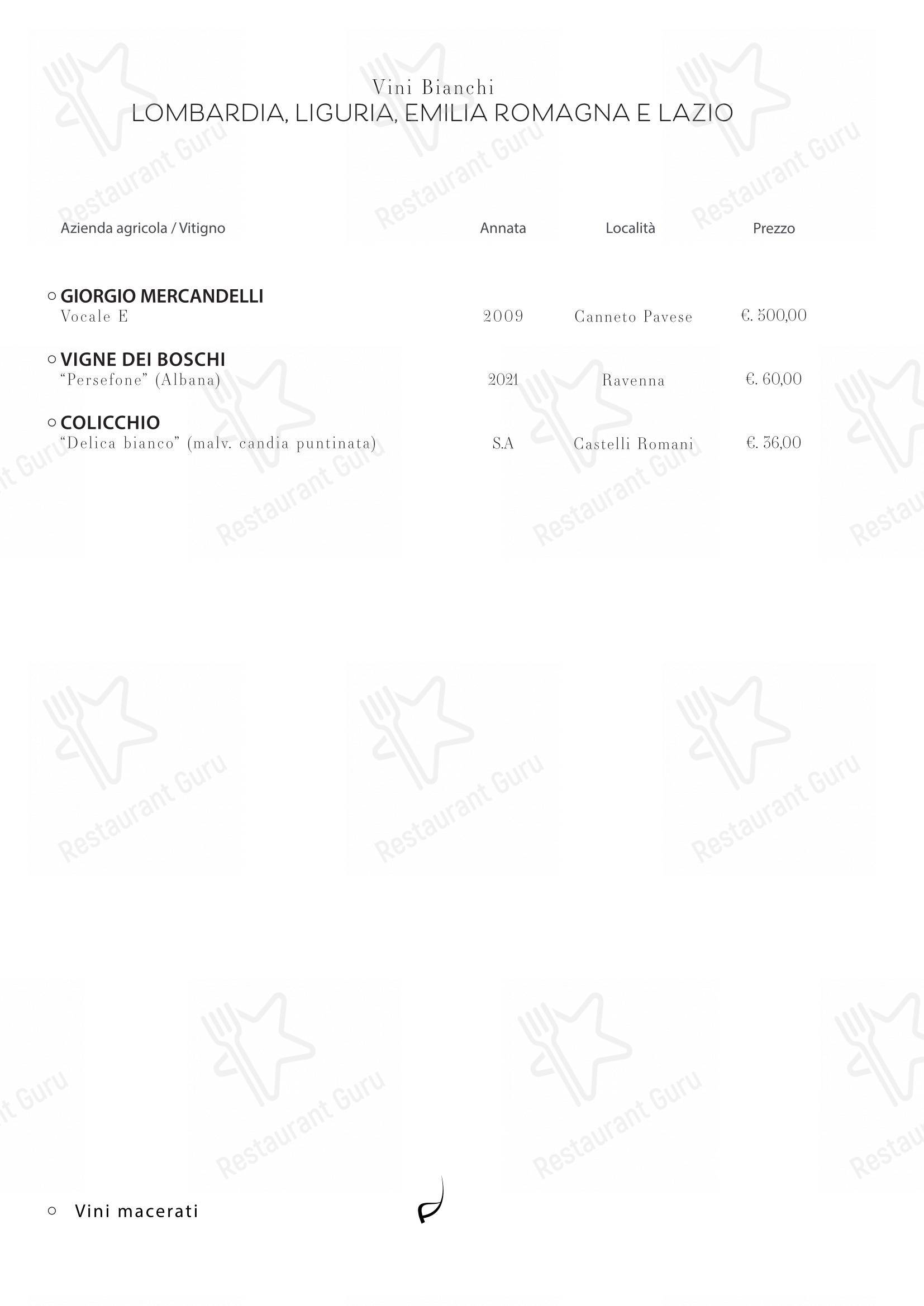 Коктейльная карта per Il Refettorio ristorante