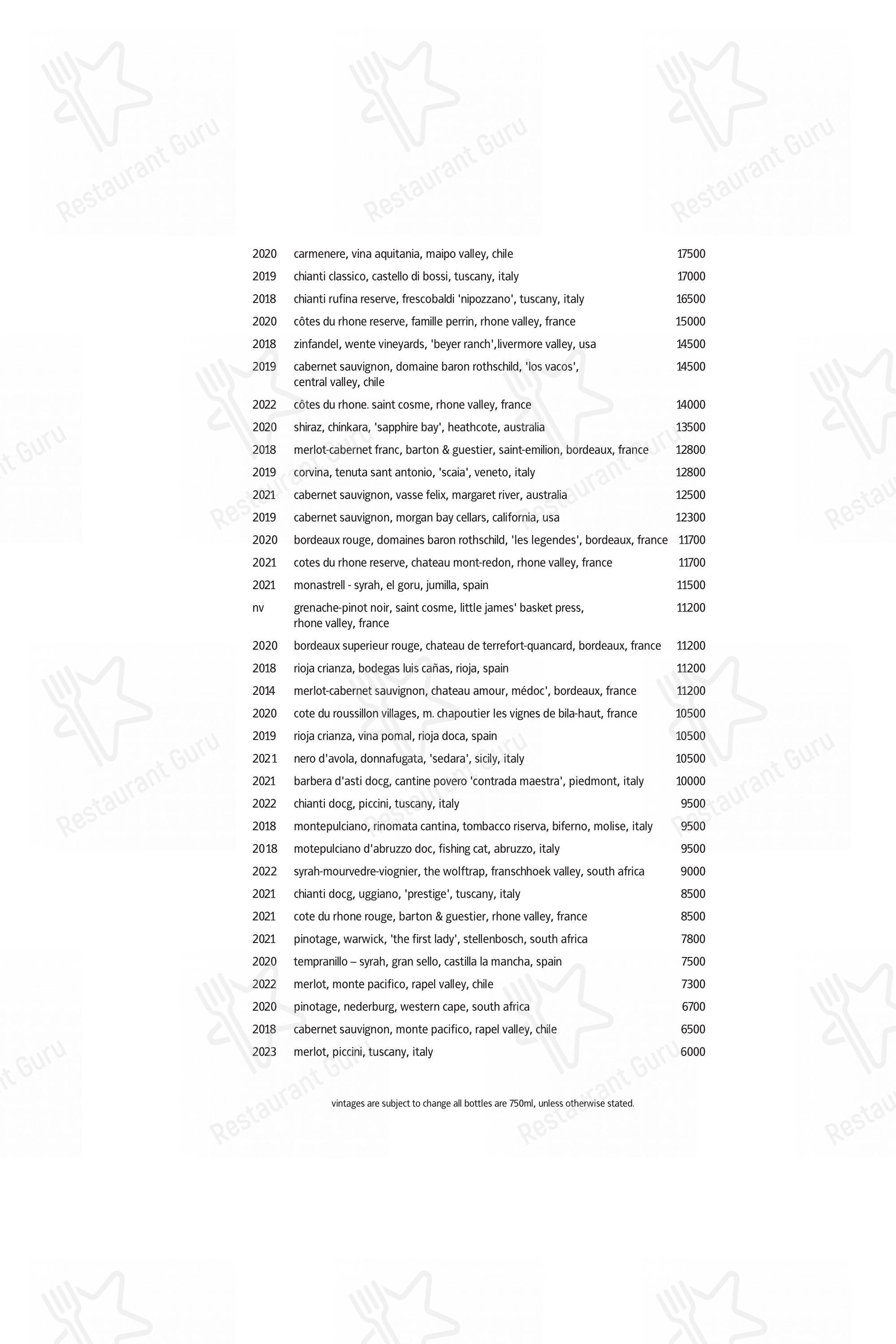 Indian Accent in New Delhi - Lunch menu